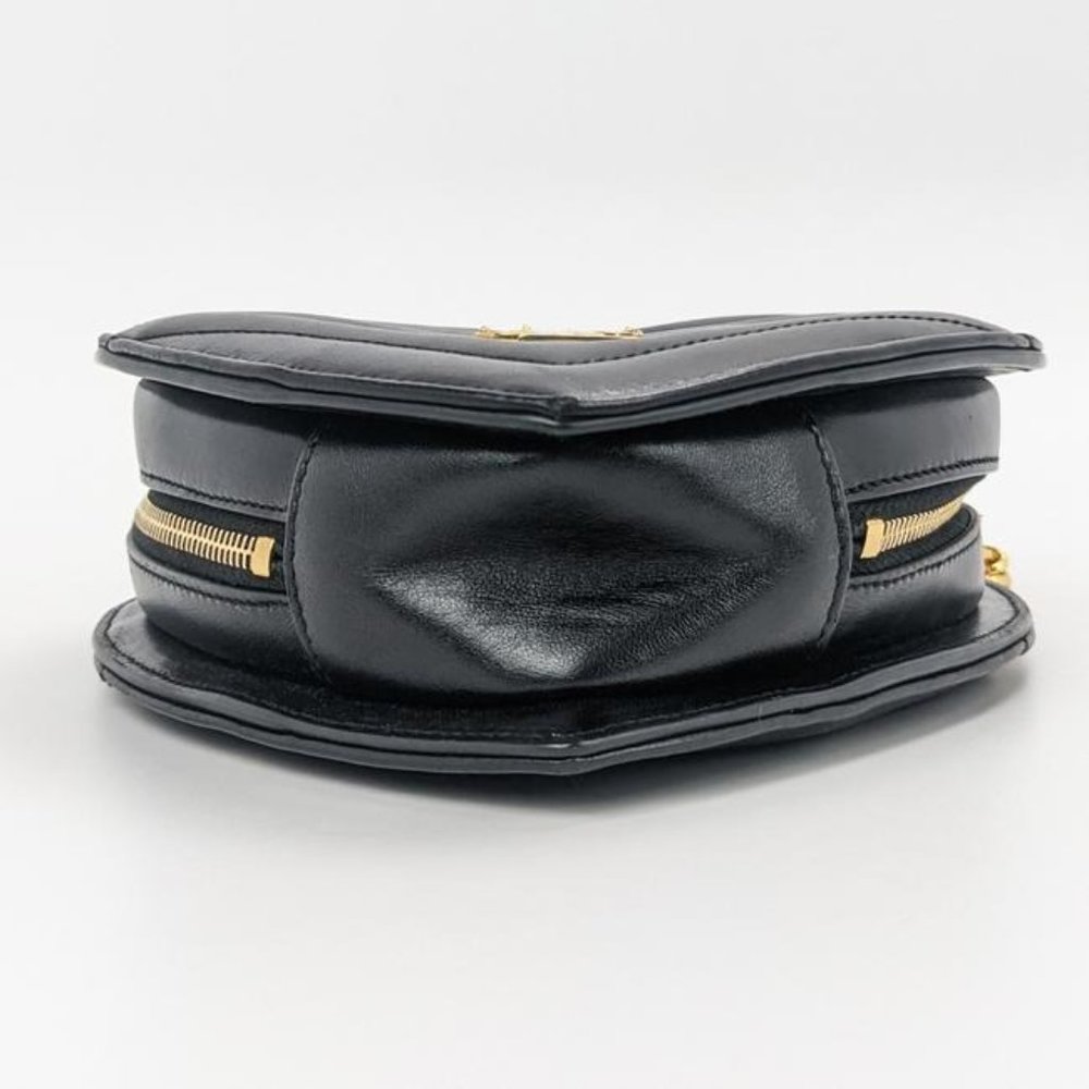 SOLD Saint Laurent Black Love Heart Crossbody Bag - Picture 2 of 5